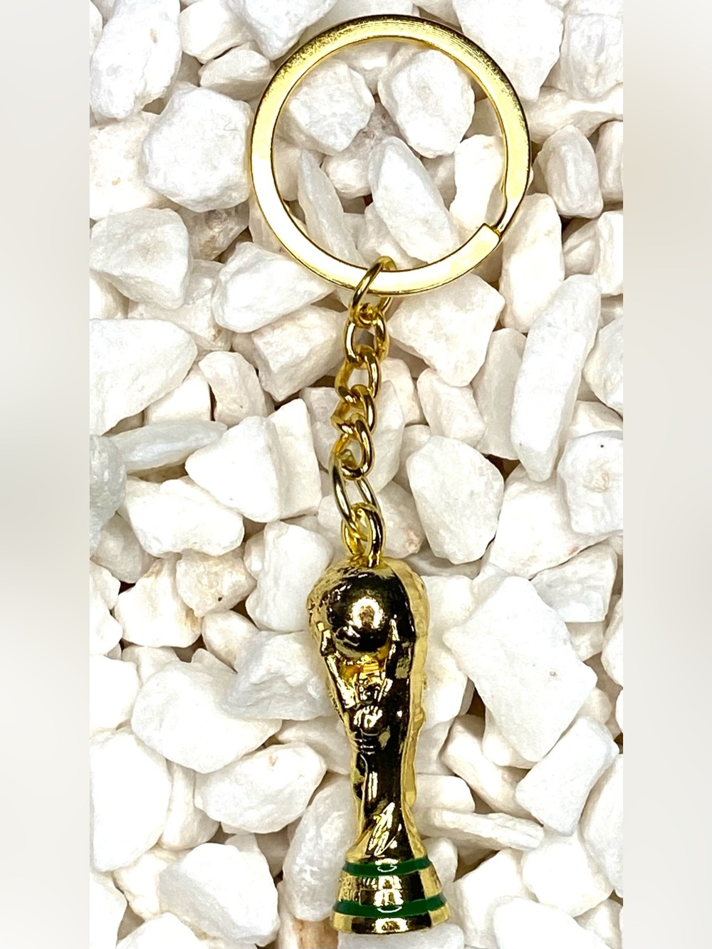 Gold Trophy Keychain for Women Accessories - Gold Finish